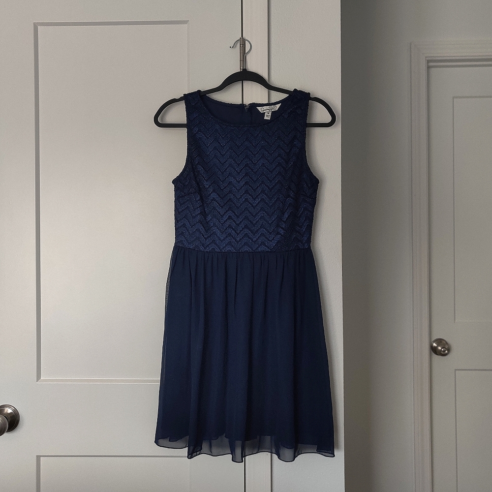 Speechless Chevron Semiformal Dress